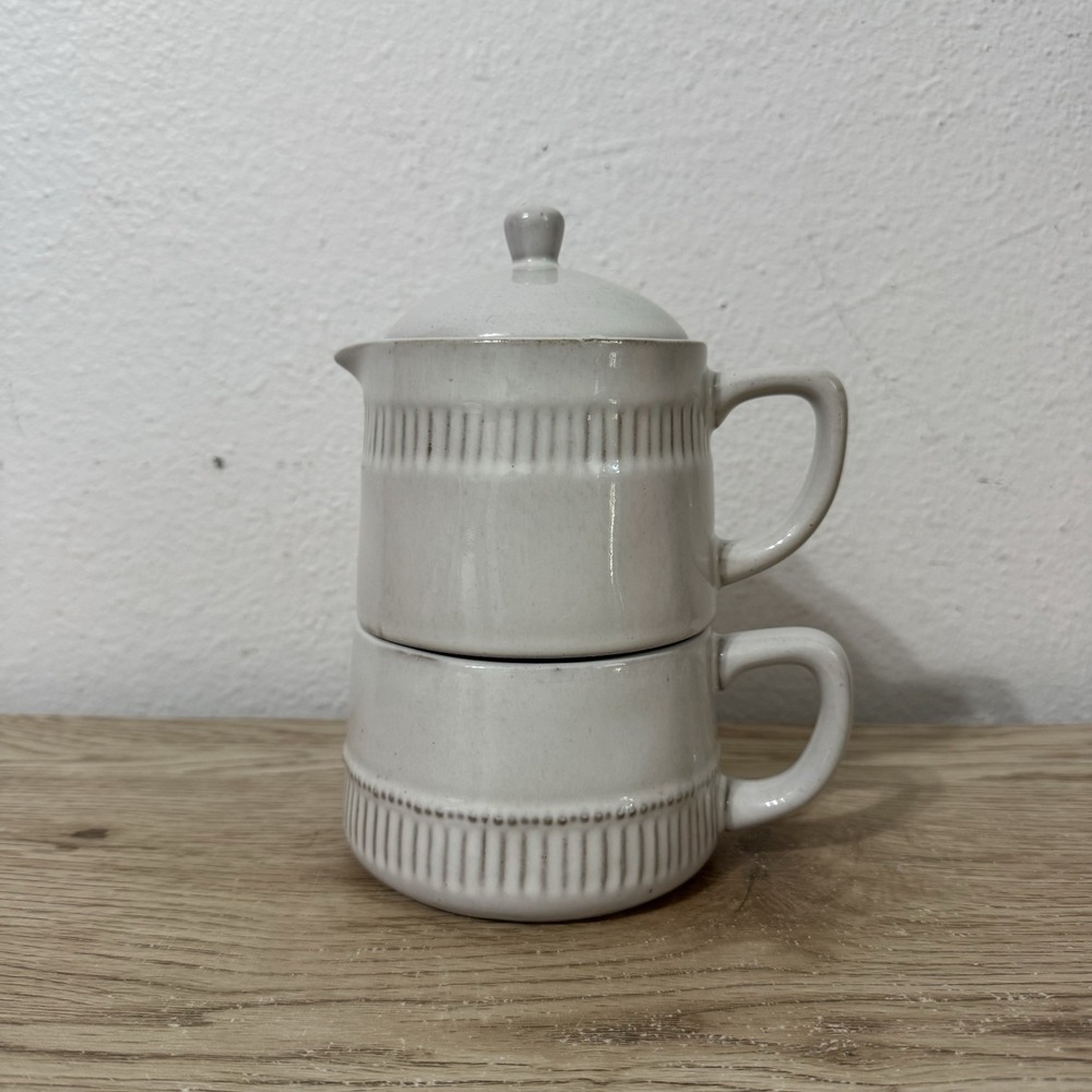 Hearth & Hand Magnolia Stoneware Coffee Pot & Mug Set Joanna Gaines Tea Pot Cup